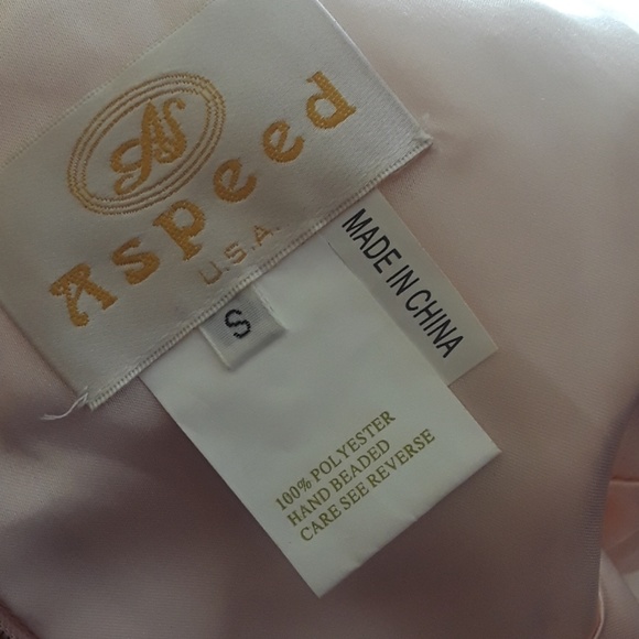 Aspeed hand beaded V neck prom dress - Picture 6 of 7